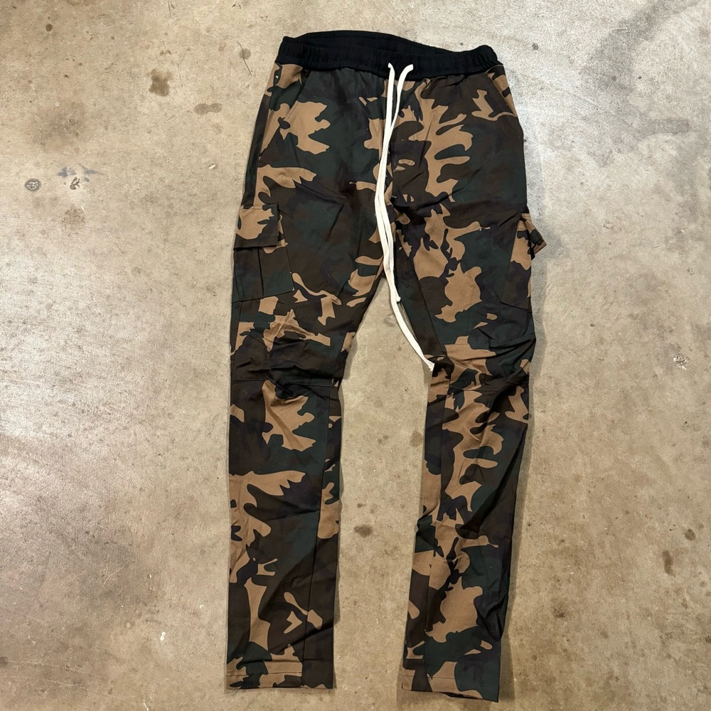 MNML Cargo Drawcord II Woodland Camouflage Drawstring Pant Size L NWOT